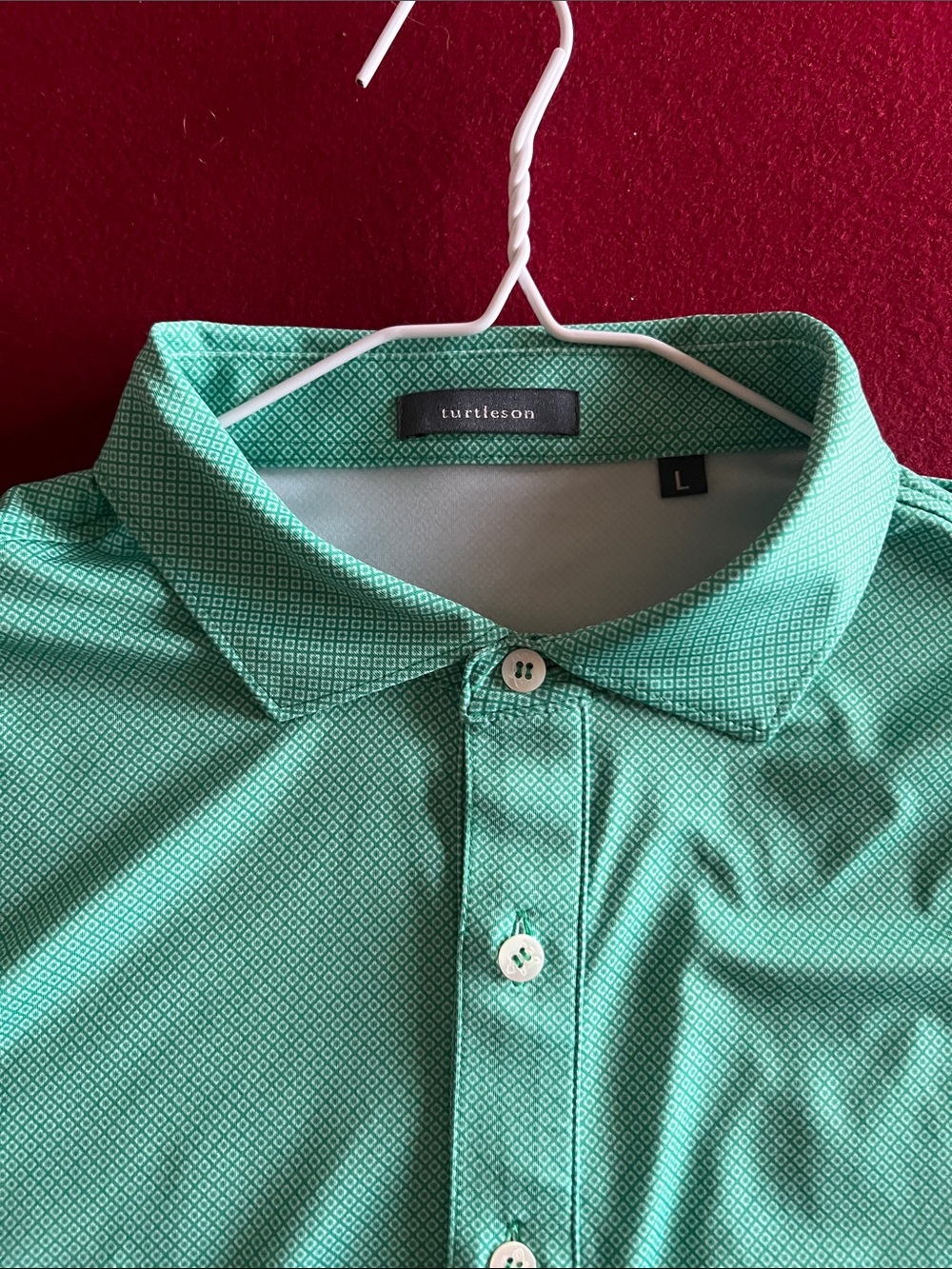Turtleson Men’s Mint Green Short-Sleeve Casual Button-Down Shirt